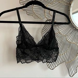 Black lace bralette